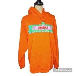 Justin Bieber Official Justice World Tour Orange Hoodie Sweatshirt XL